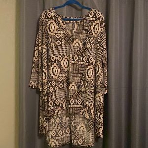 37 inches long wears great with leggings